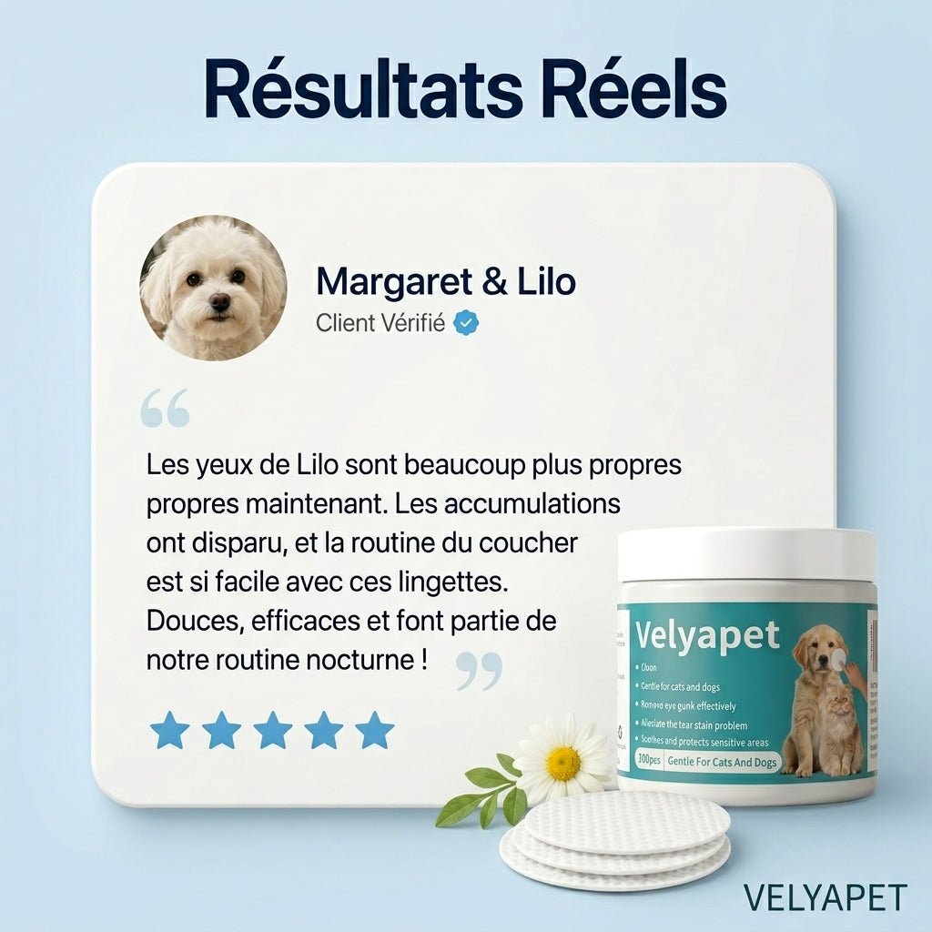 Velyapet – Lingettes pour traces de larmes chiens & chats - Velyapet