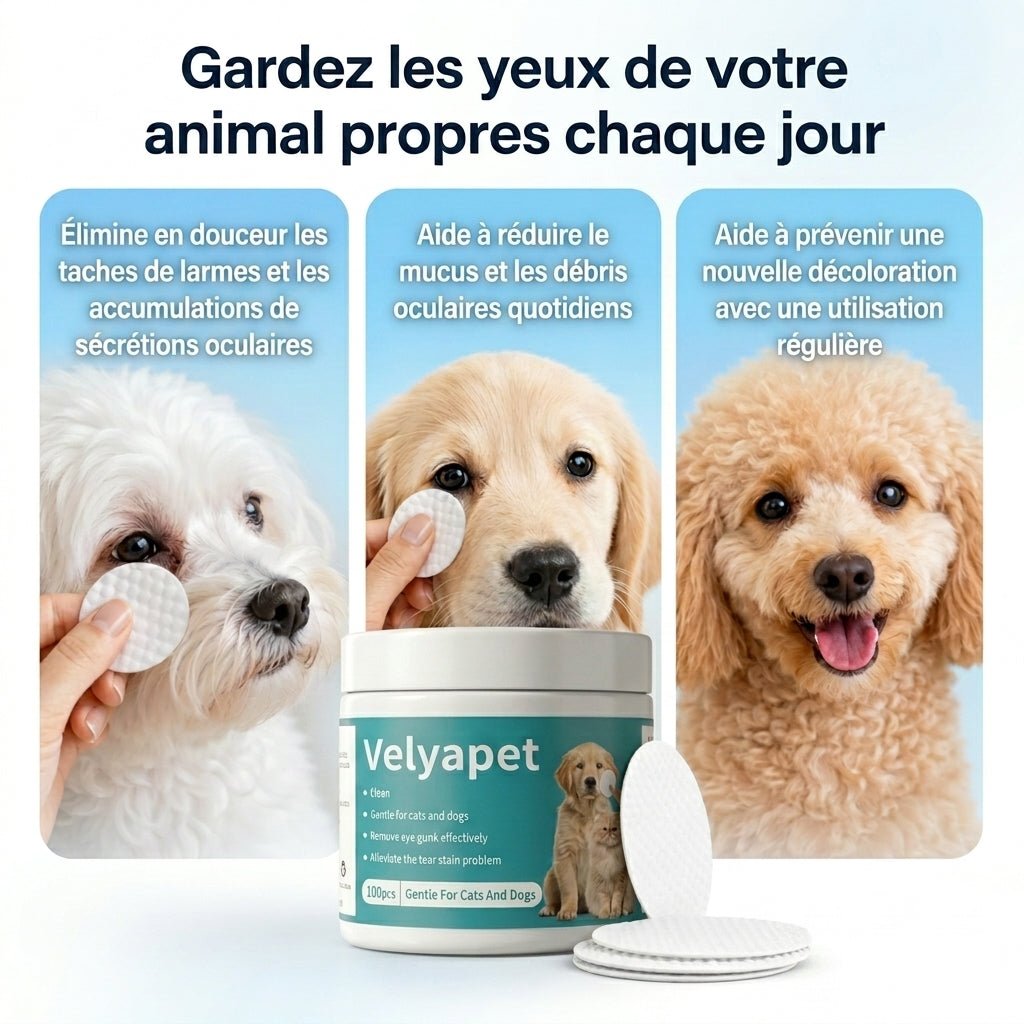 Velyapet – Lingettes pour traces de larmes chiens & chats - Velyapet