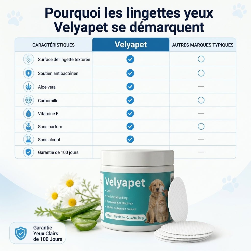 Velyapet – Lingettes pour traces de larmes chiens & chats - Velyapet